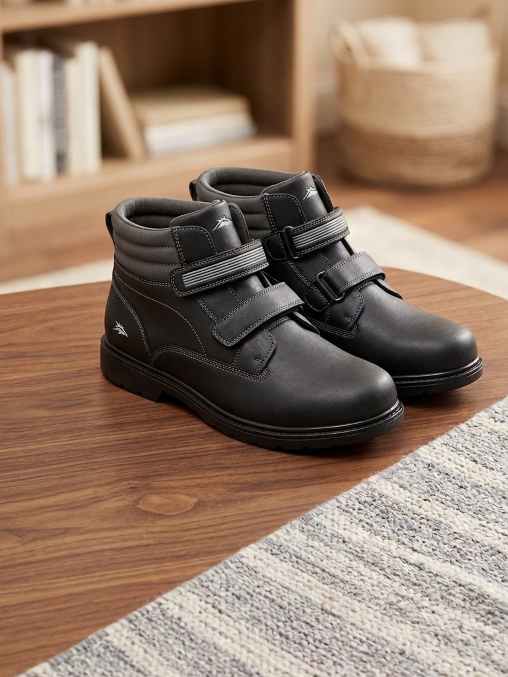 Deer Stags Men's Black Chukka Double-Strap Ankle Boots
